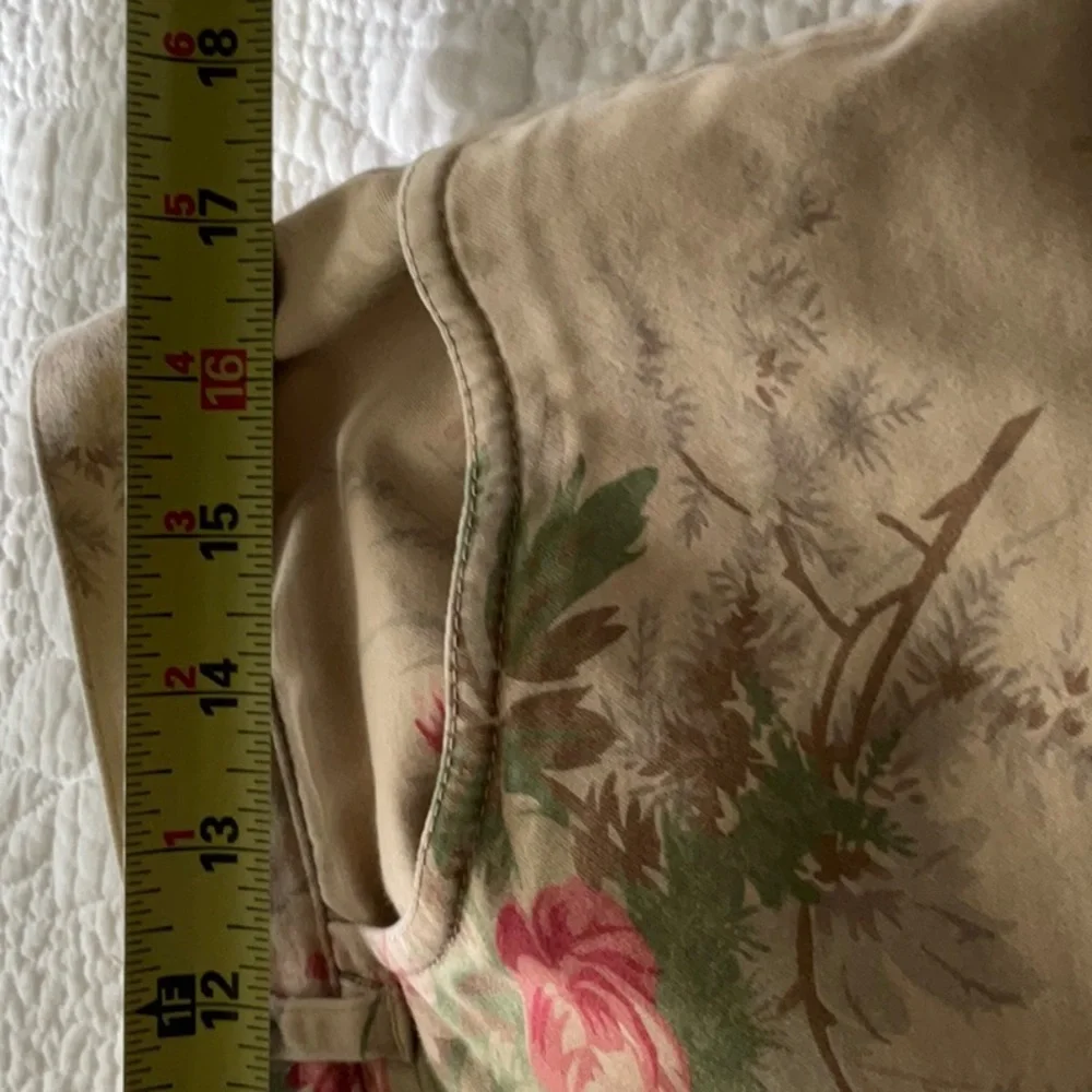 Polo Ralph Lauren Floral Straight Leg Pants - Pink and Tan - Picture 11 of 12